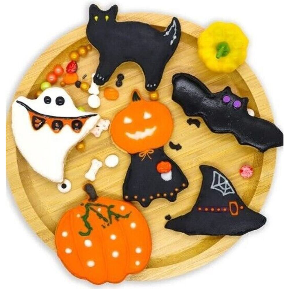 Halloween Cookie Cutter Set, 6 Pcs Stainless Steel Biscuit Cutters Ghost Pumpkin